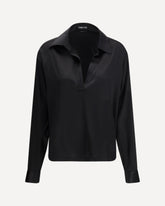 Camicia in seta elasticizzata - NERO | Base Blu