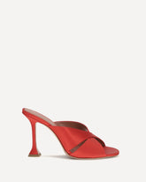 Salma satin Sandals - RED | Base Blu