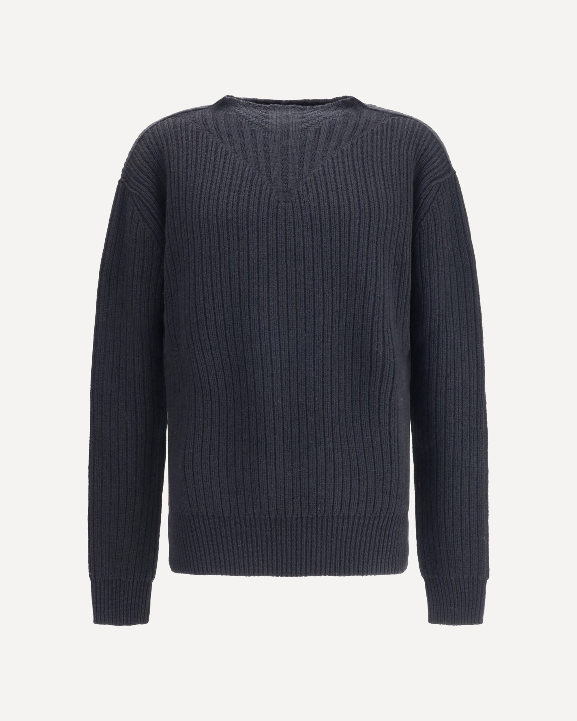 RICK OWENS Ribbed Sweater BLACK | Base Blu