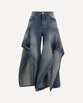 Faded ruffled Jeans - BLUE | Base Blu