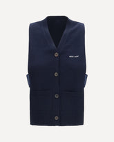 Cashmere cardigan Vest - BLUE | Base Blu