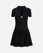 Flared knit mini Dress - BLACK | Base Blu
