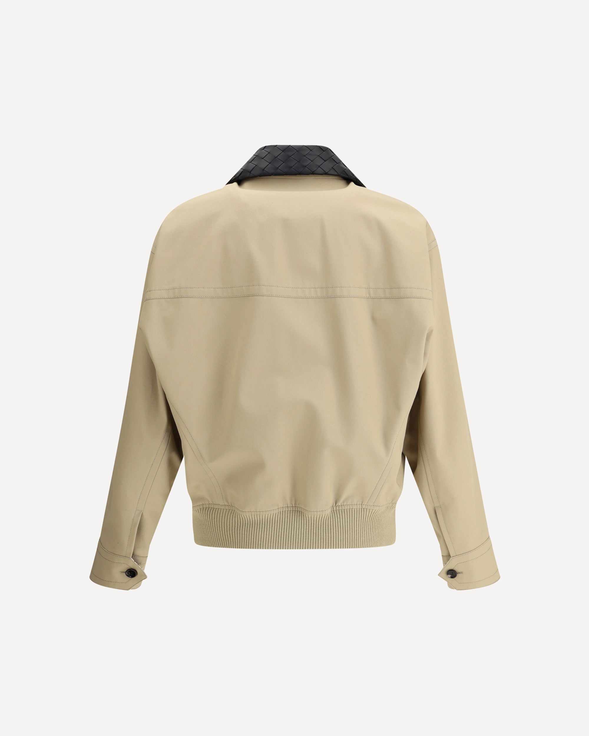 BOTTEGA VENETA Jacket with leather collar BEIGE | Base Blu