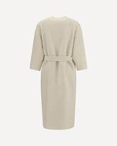 Knotted long Coat - CREAM | Base Blu