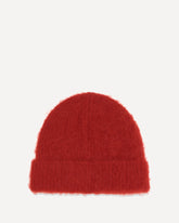 Fuzzy alpaca-blend Beanie - RED | Base Blu