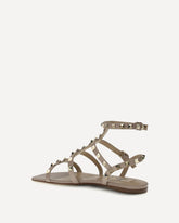 Rockstud leather Sandals - BEIGE | Base Blu