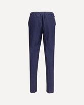 Linen drawstring Pants - BLUE | Base Blu