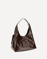 Sack Leather Shoulder Bag - BROWN | Base Blu