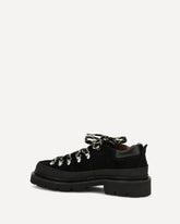Suede lace-up Sneakers - BLACK | Base Blu