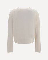Cashmere V-neck Sweater - WHITE | Base Blu