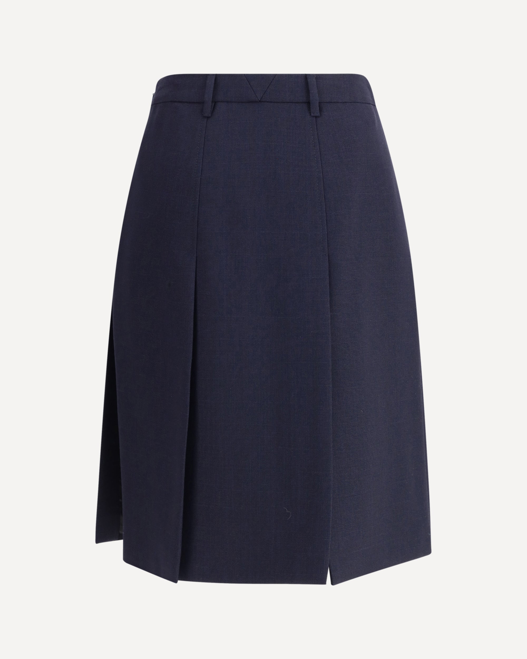 PRADA Virgin Wool Midi Skirt BLUE | Base Blu