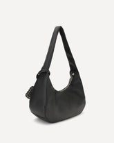 Leather hobo Shoulder Bag - BLACK | Base Blu
