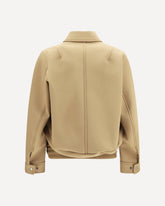 Giacca in cotone con vita elasticizzata e coulisse - BEIGE | Base Blu