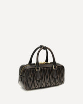 Arcadie Handbag in quilted nappa leather - BROWN | Base Blu