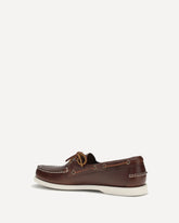 Docksides Portland Waxed Loafers - BROWN | Base Blu