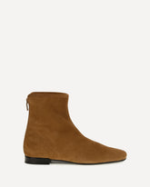Suede Booties with shearling lining - BEIGE | Base Blu