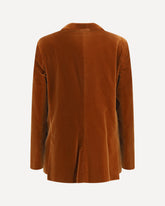 Jealousy Everynight velvet Blazer - BROWN | Base Blu
