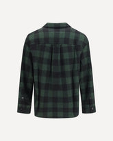 Camicia in lana vergine a quadri - VERDE | Base Blu