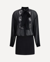 Short lace Dress - BLACK | Base Blu