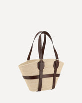 Kerala 25 raffia Shoulder Bag - BROWN | Base Blu