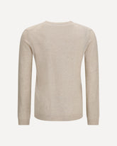 Crewneck Sweater in cashmere and linen - BEIGE | Base Blu