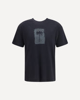 Palm Tree cotton T-shirt - BLACK | Base Blu