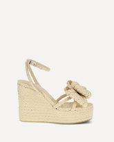 Sandali Le Cadeau in rafia con zeppa - BEIGE | Base Blu