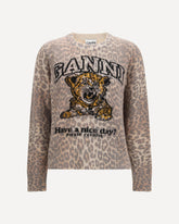 Tiger-print Sweater - BEIGE | Base Blu