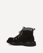 Stivaletti stringati in suede - MARRONE | Base Blu