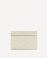 Matelassé leather Cardholder - CREAM | Base Blu