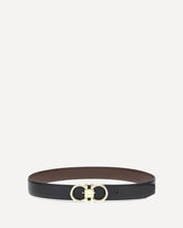 Leather reversible Belt - BLACK | Base Blu