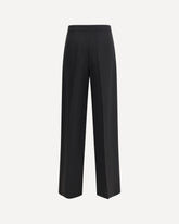 Silk crepe cady one-dart Pants - BLACK | Base Blu