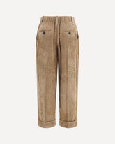 Corduroy tailored Pants - BROWN | Base Blu