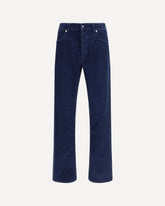 Straight-leg corduroy Trousers - BLUE | Base Blu