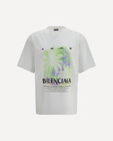 Printed cotton T-shirt - WHITE | Base Blu