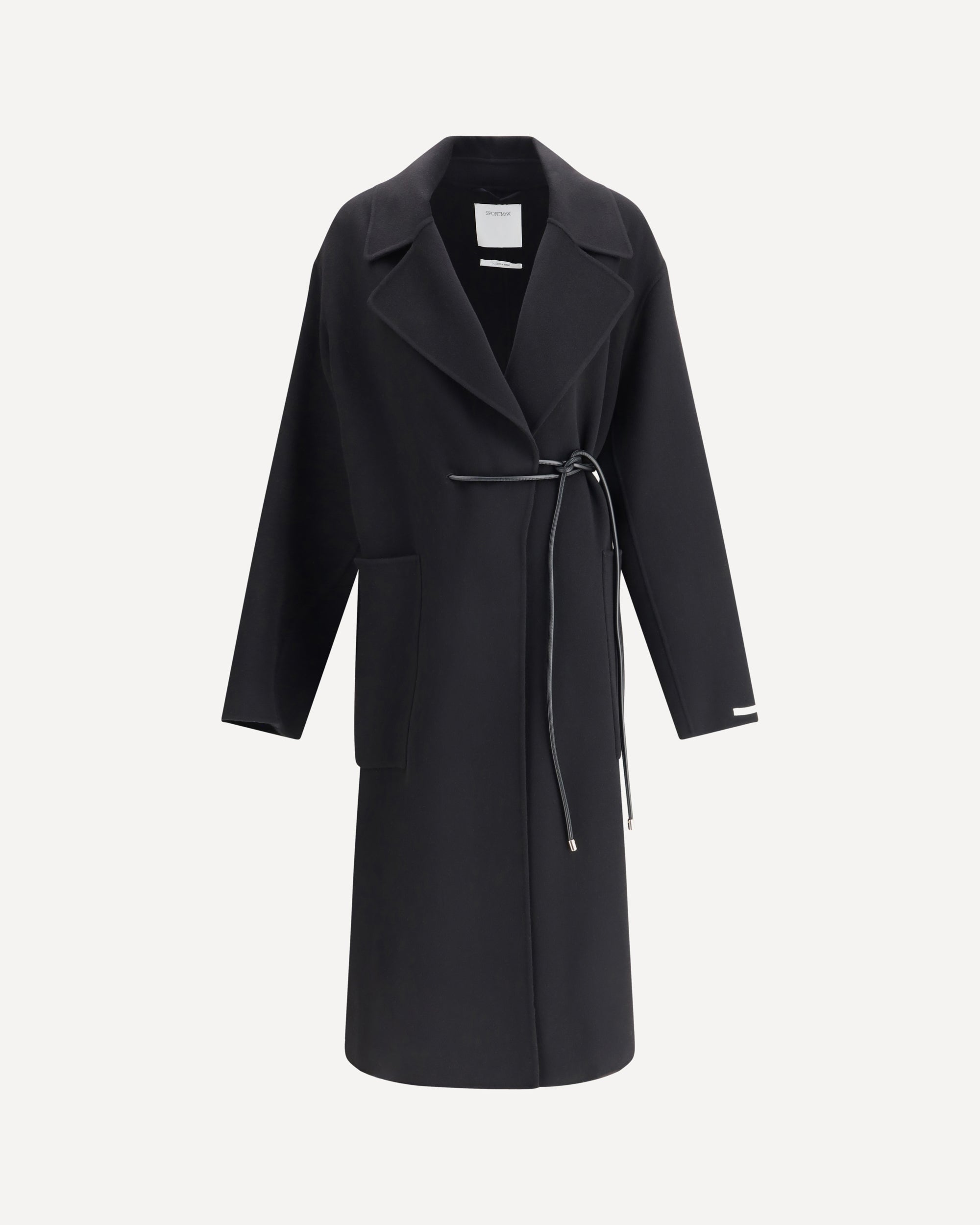 MAXMARA SPORTMAX マックスマーラ スポーツマックス ピーコート MAX MARA SPORTMAX Abate Coat BLACK | Base Blu