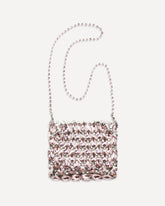 Pouch a maglia metallica con cristalli  - ROSA | Base Blu