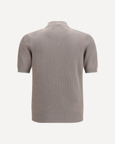 Cotton ribbed Polo - GREY | Base Blu
