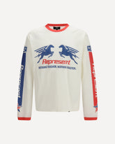 Mesh Pegasus long sleeve T-shirt - WHITE | Base Blu