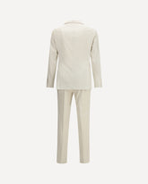 Abito completo in velluto  - CREMA  | Base Blu