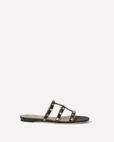Sandali slide Rockstud  - NERO | Base Blu