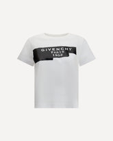 Cotton T-shirt with print black givenchy tape - WHITE | Base Blu
