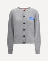 Cardigan in cashmere con toppa - GRIGIO | Base Blu