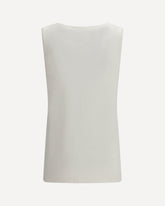 Crew-neck tank Top - WHITE | Base Blu