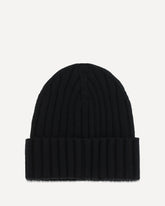 Wool Beanie with logo - BLACK | Base Blu