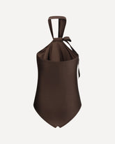 Costume intero Awaken Tie Neck - MARRONE | Base Blu