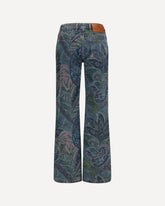 Flare Pants with paisley ramage motif - MULTICOLOUR | Base Blu