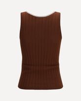 Ribbed jersey Top - BORDEAUX | Base Blu