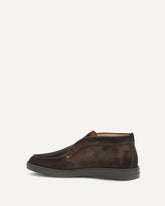 Suede slip-on Ankle Boots - BROWN | Base Blu