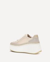Sneakers Nama con zeppa - BEIGE | Base Blu